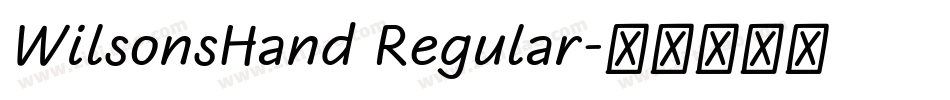 WilsonsHand Regular字体转换